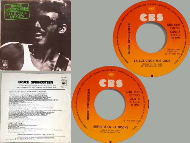 Bruce Springsteen - BLINDED BY THE LIGHT / SPIRIT IN THE NIGHT